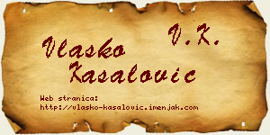 Vlaško Kasalović vizit kartica